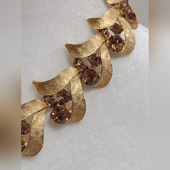 Vintage 50s Arthur Pepper Gold Tone Choker Necklace - Picture 4 of 7